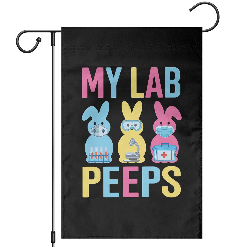 Easter Lab Tech Garden Flag Cute Bunny My Lab Peeps - Wonder Print Shop
