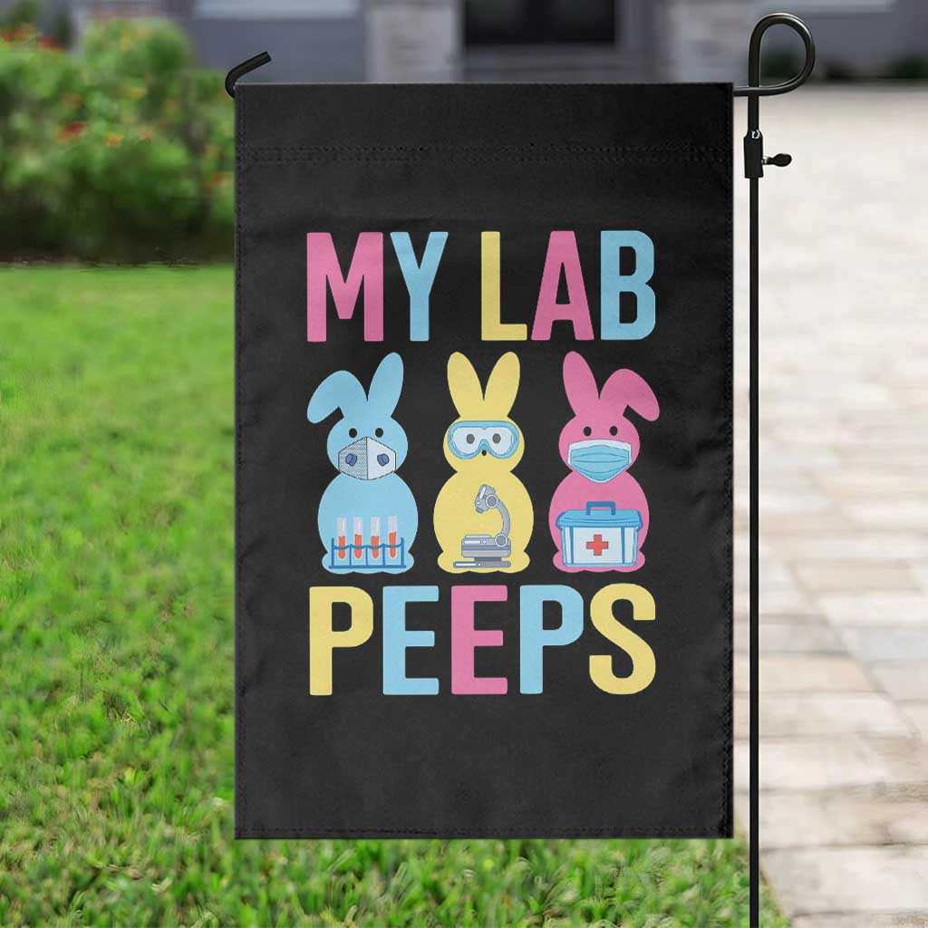 Easter Lab Tech Garden Flag Cute Bunny My Lab Peeps - Wonder Print Shop