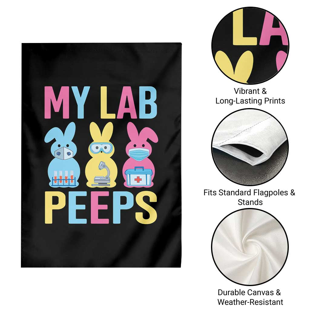 Easter Lab Tech Garden Flag Cute Bunny My Lab Peeps - Wonder Print Shop