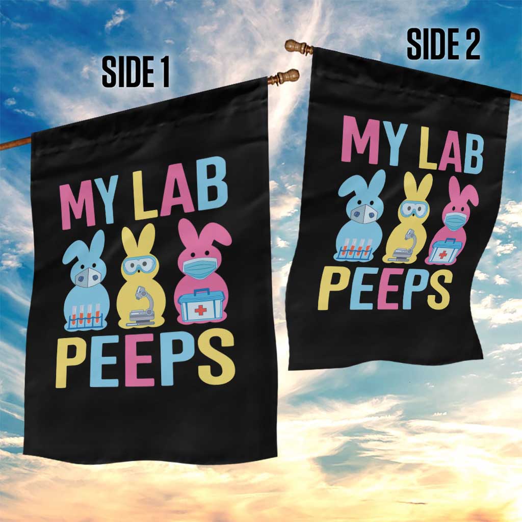 Easter Lab Tech Garden Flag Cute Bunny My Lab Peeps - Wonder Print Shop