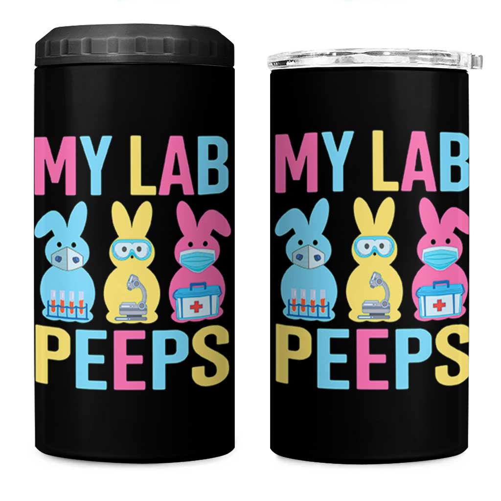 Easter Lab Tech 4 in 1 Can Cooler Tumbler Cute Bunny My Lab Peeps - Wonder Print Shop