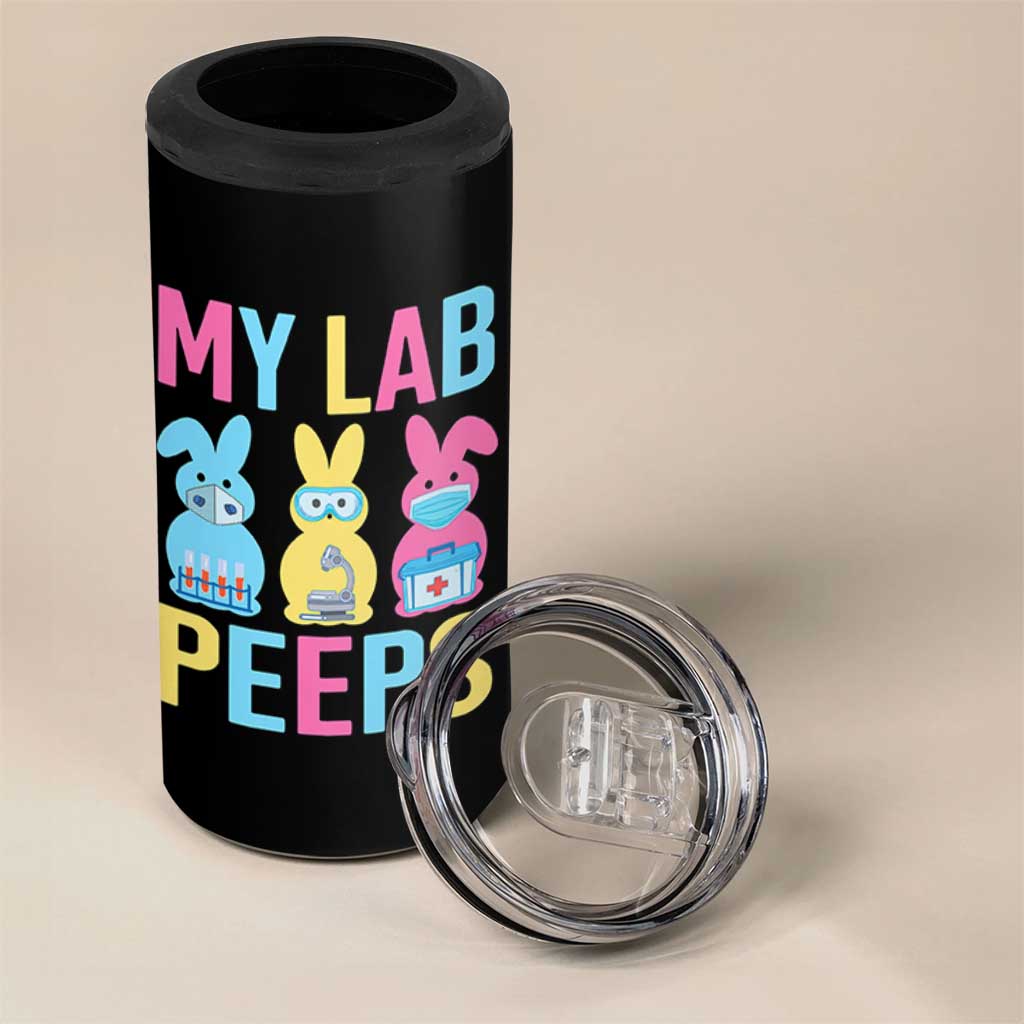 Easter Lab Tech 4 in 1 Can Cooler Tumbler Cute Bunny My Lab Peeps - Wonder Print Shop