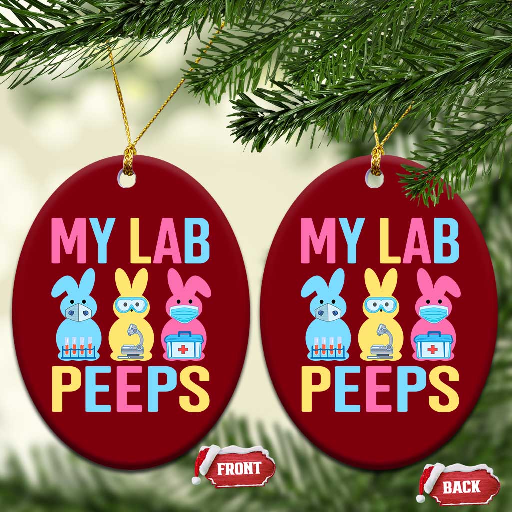 Easter Lab Tech Ceramic Ornament Cute Bunny My Lab Peeps - Wonder Print Shop