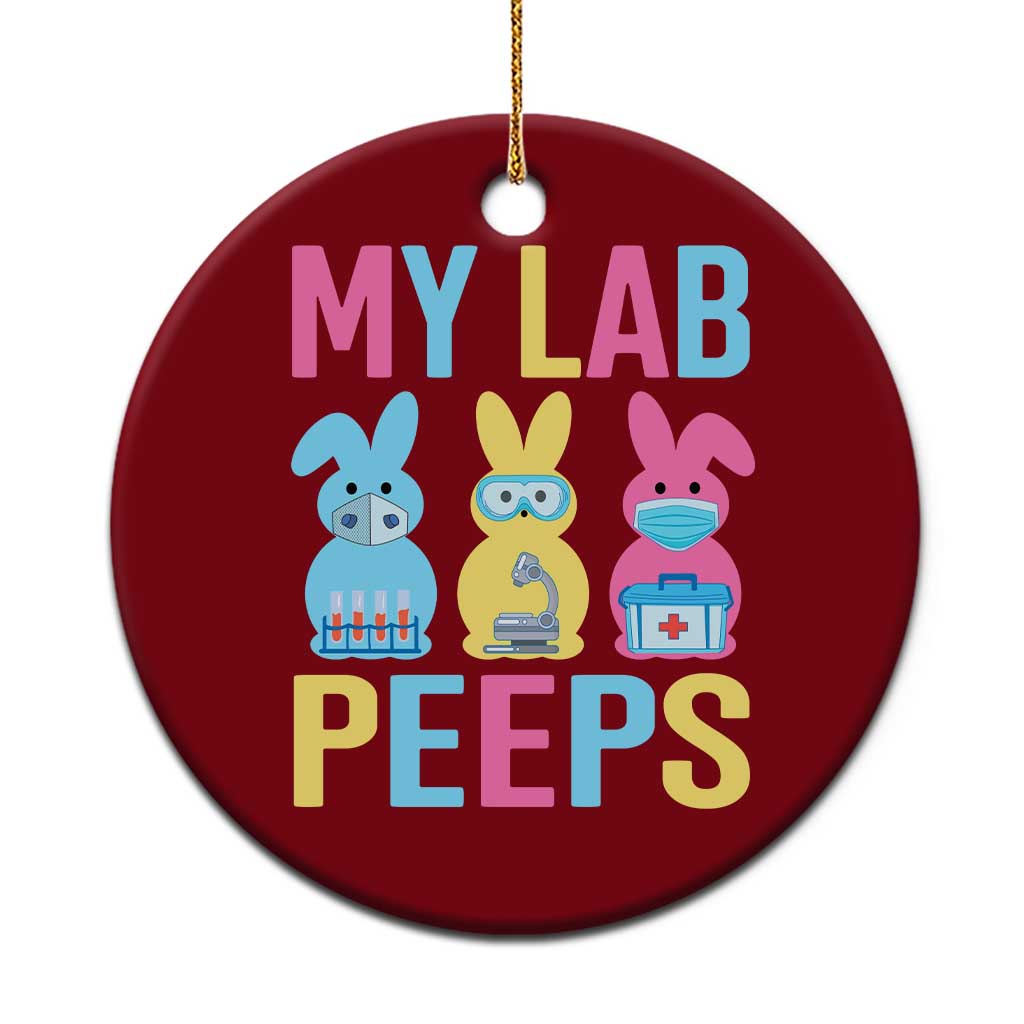 Easter Lab Tech Ceramic Ornament Cute Bunny My Lab Peeps - Wonder Print Shop
