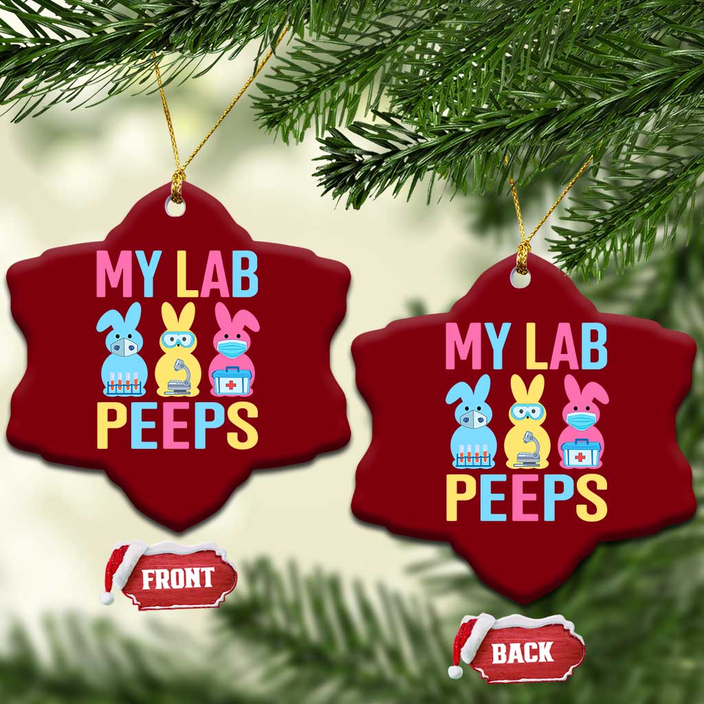 Easter Lab Tech Ceramic Ornament Cute Bunny My Lab Peeps - Wonder Print Shop