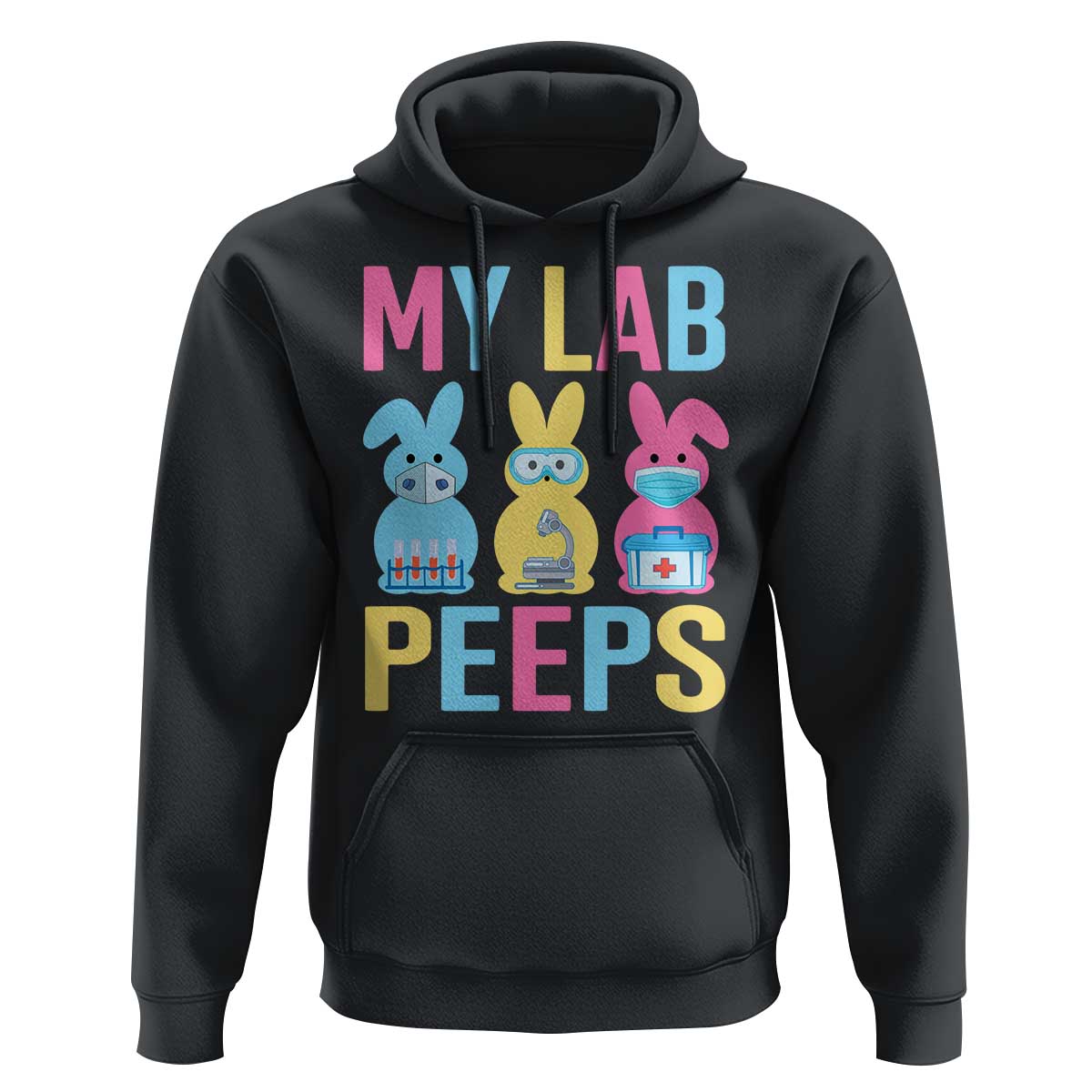 Easter Lab Tech Hoodie Cute Bunny My Lab Peeps - Wonder Print Shop