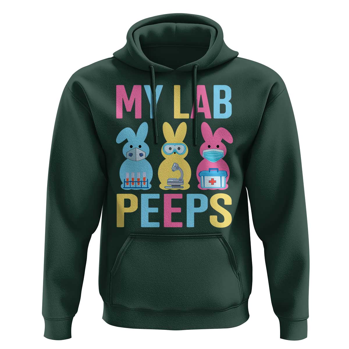 Easter Lab Tech Hoodie Cute Bunny My Lab Peeps - Wonder Print Shop