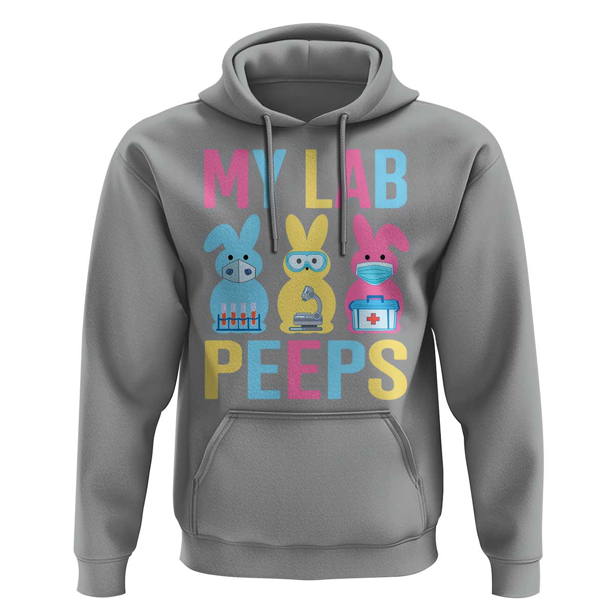Easter Lab Tech Hoodie Cute Bunny My Lab Peeps - Wonder Print Shop