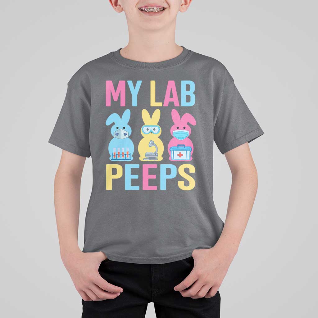 Easter Lab Tech T Shirt For Kid Cute Bunny My Lab Peeps - Wonder Print Shop