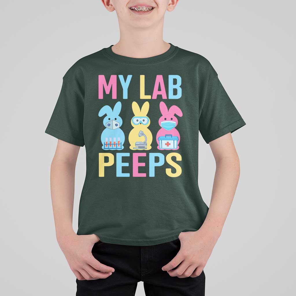 Easter Lab Tech T Shirt For Kid Cute Bunny My Lab Peeps - Wonder Print Shop