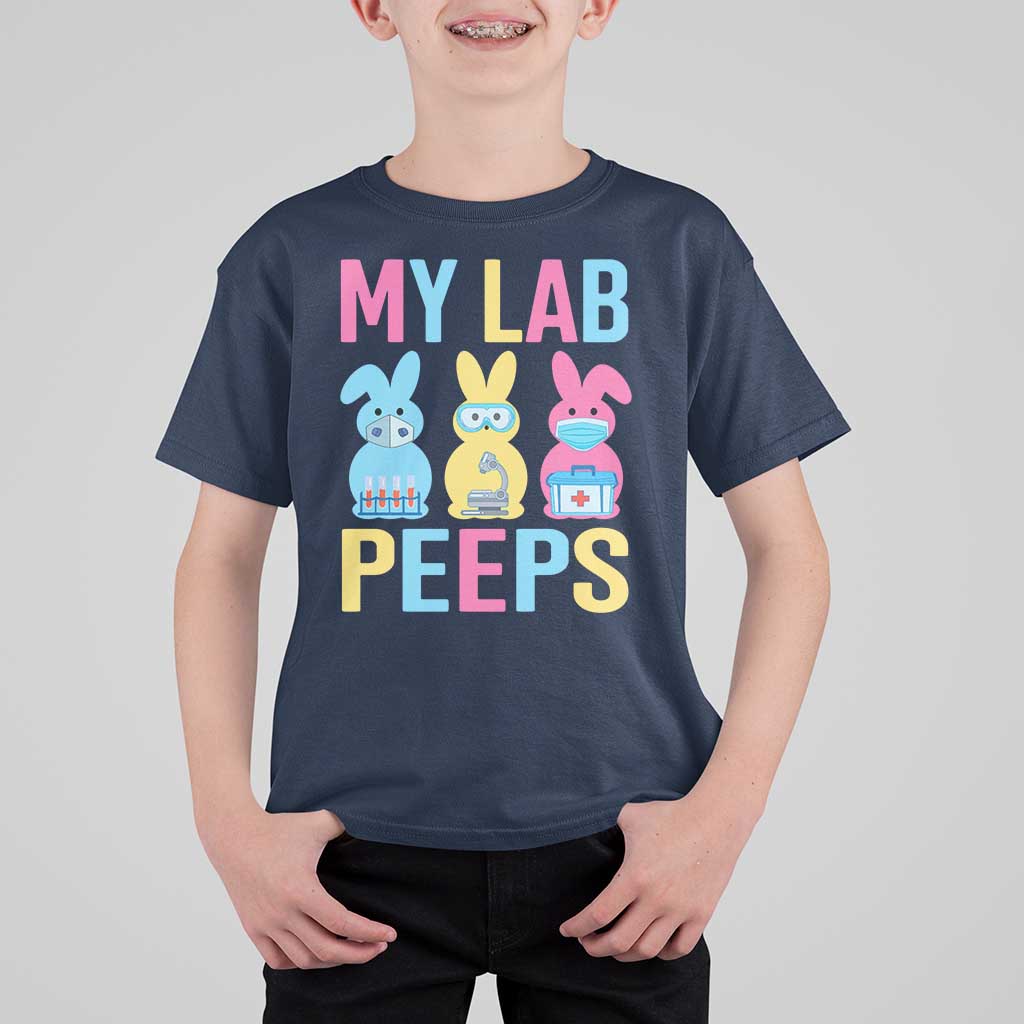Easter Lab Tech T Shirt For Kid Cute Bunny My Lab Peeps - Wonder Print Shop