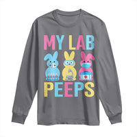 Easter Lab Tech Long Sleeve Shirt Cute Bunny My Lab Peeps - Wonder Print Shop