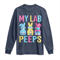 Easter Lab Tech Long Sleeve Shirt Cute Bunny My Lab Peeps - Wonder Print Shop