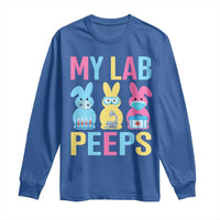 Easter Lab Tech Long Sleeve Shirt Cute Bunny My Lab Peeps - Wonder Print Shop