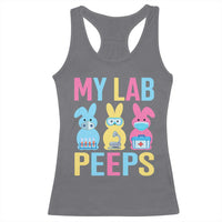 Easter Lab Tech Racerback Tank Top Cute Bunny My Lab Peeps - Wonder Print Shop