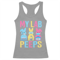 Easter Lab Tech Racerback Tank Top Cute Bunny My Lab Peeps - Wonder Print Shop