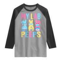 Easter Lab Tech Raglan Shirt Cute Bunny My Lab Peeps - Wonder Print Shop