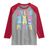 Easter Lab Tech Raglan Shirt Cute Bunny My Lab Peeps - Wonder Print Shop