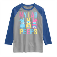 Easter Lab Tech Raglan Shirt Cute Bunny My Lab Peeps - Wonder Print Shop