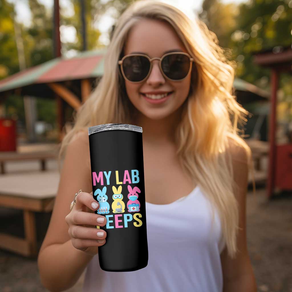 Easter Lab Tech Skinny Tumbler Cute Bunny My Lab Peeps - Wonder Print Shop