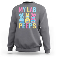 Easter Lab Tech Sweatshirt Cute Bunny My Lab Peeps - Wonder Print Shop