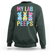 Easter Lab Tech Sweatshirt Cute Bunny My Lab Peeps - Wonder Print Shop