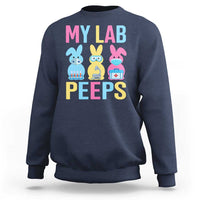 Easter Lab Tech Sweatshirt Cute Bunny My Lab Peeps - Wonder Print Shop