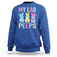 Easter Lab Tech Sweatshirt Cute Bunny My Lab Peeps - Wonder Print Shop