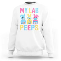 Easter Lab Tech Sweatshirt Cute Bunny My Lab Peeps - Wonder Print Shop