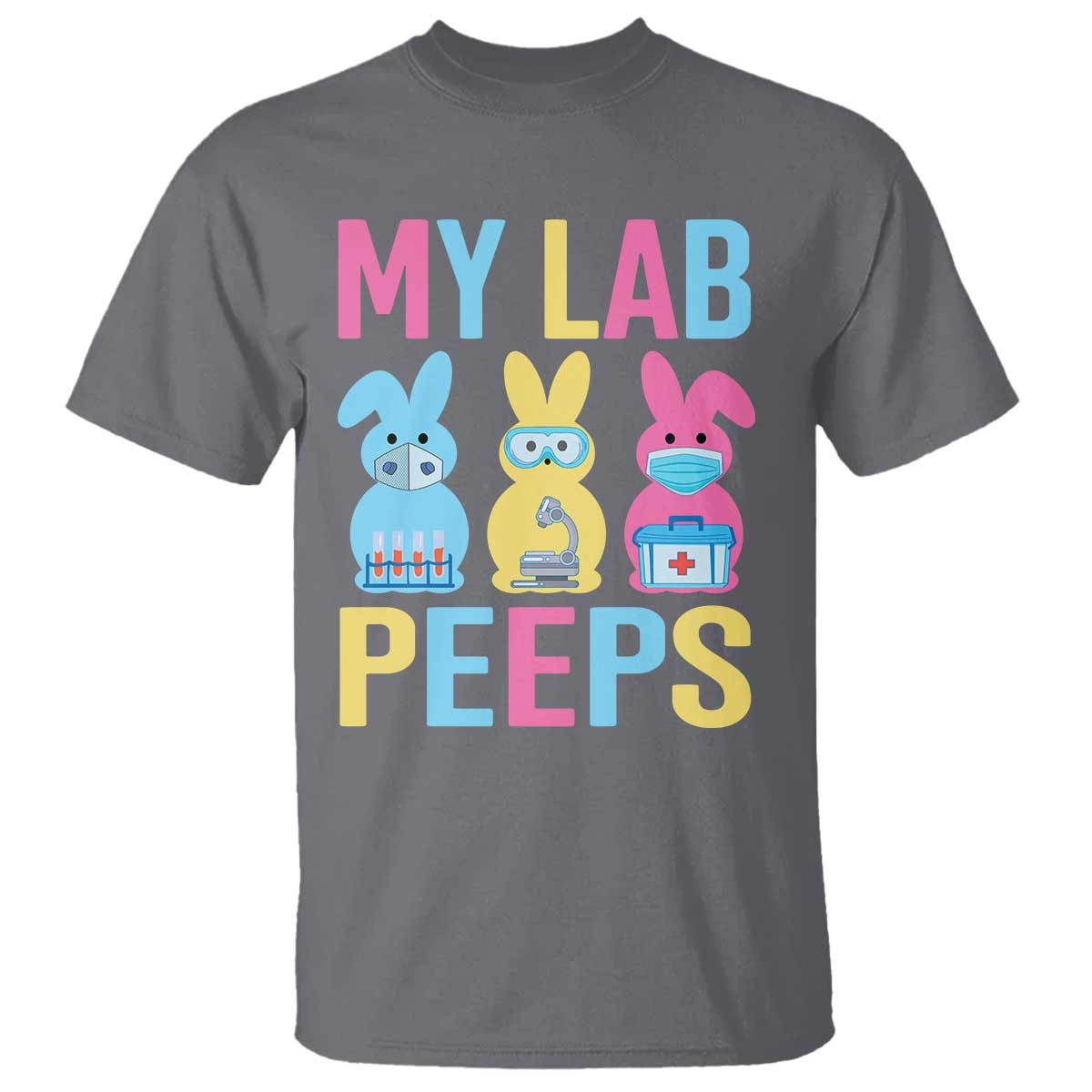 Easter Lab Tech T Shirt Cute Bunny My Lab Peeps - Wonder Print Shop