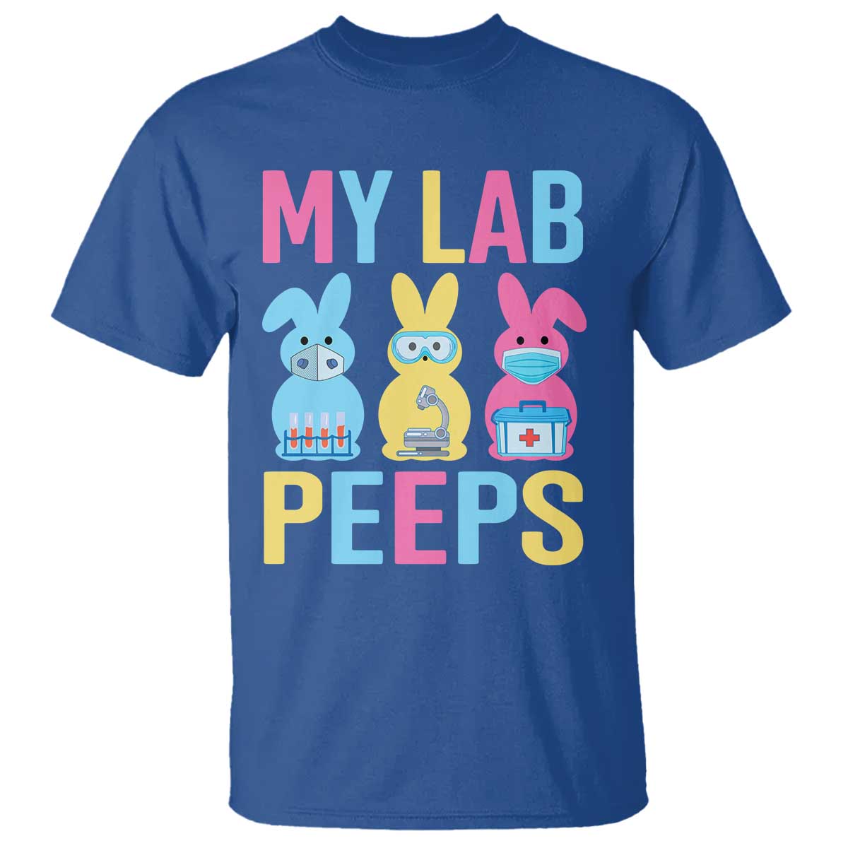 Easter Lab Tech T Shirt Cute Bunny My Lab Peeps - Wonder Print Shop