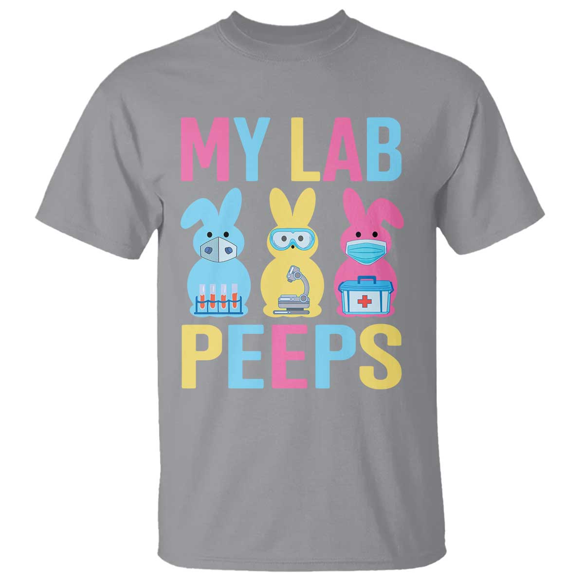 Easter Lab Tech T Shirt Cute Bunny My Lab Peeps - Wonder Print Shop