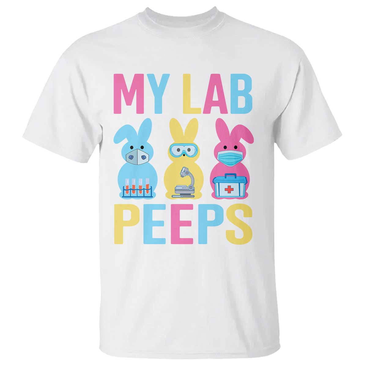 Easter Lab Tech T Shirt Cute Bunny My Lab Peeps - Wonder Print Shop
