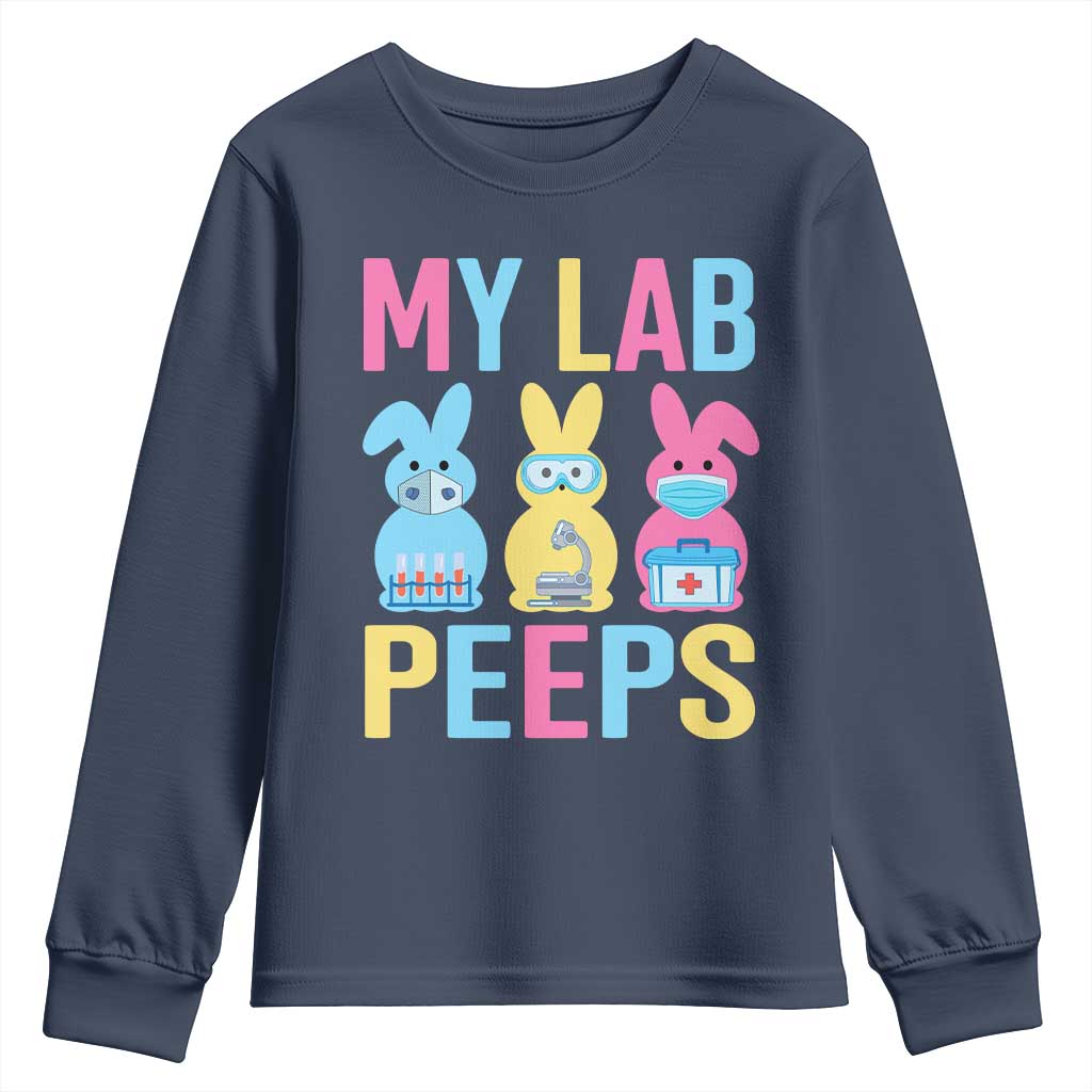 Easter Lab Tech Youth Sweatshirt Cute Bunny My Lab Peeps - Wonder Print Shop