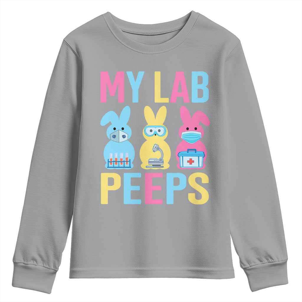 Easter Lab Tech Youth Sweatshirt Cute Bunny My Lab Peeps - Wonder Print Shop