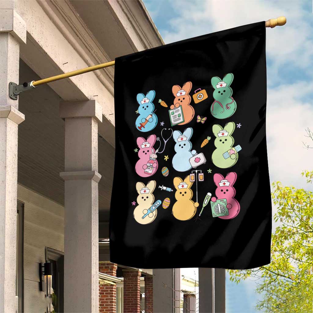 Easter Nurse Bunny Garden Flag Funny Nursing Easter Spring Nurse Gift - Wonder Print Shop