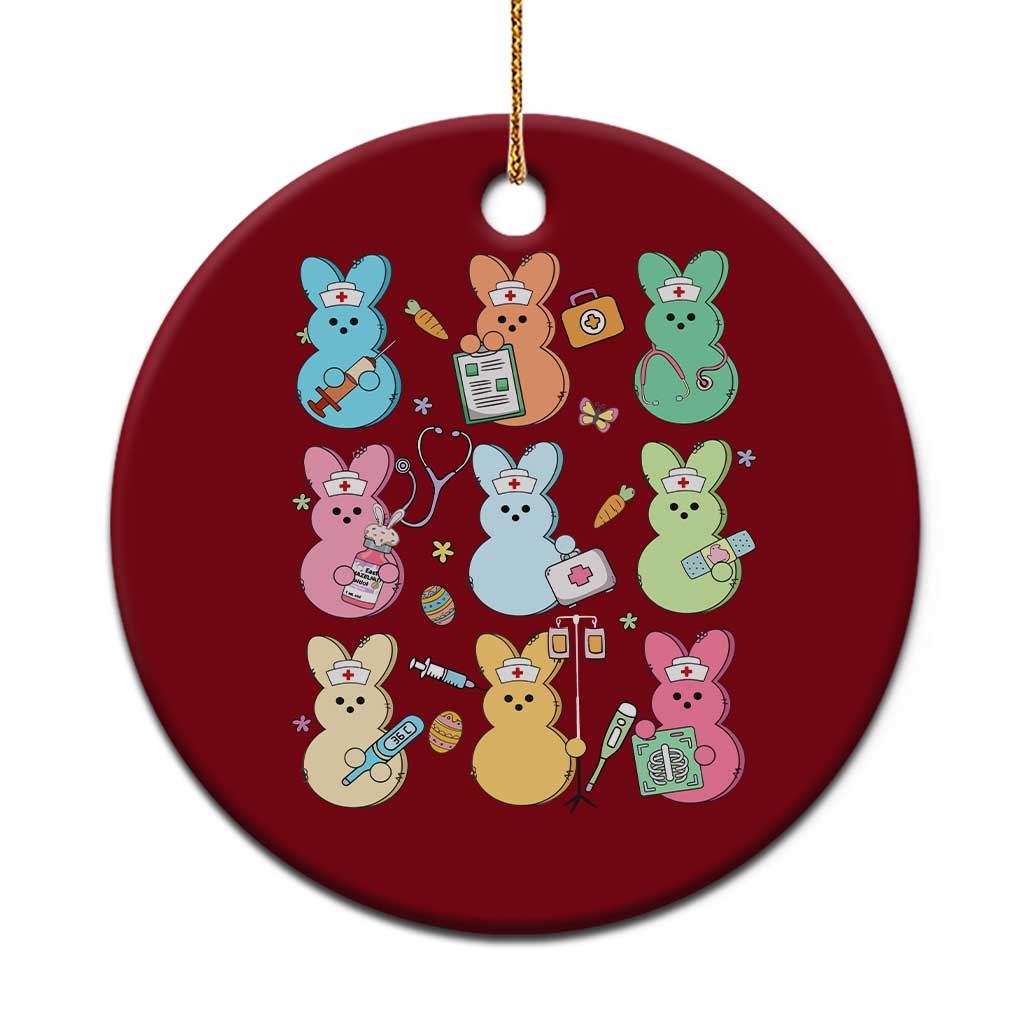 Easter Nurse Bunny Ceramic Ornament Funny Nursing Easter Spring Nurse Gift - Wonder Print Shop