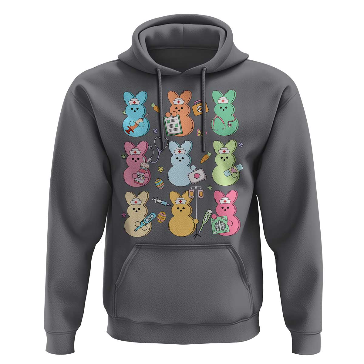 Easter Nurse Bunny Hoodie Funny Nursing Easter Spring Nurse Gift - Wonder Print Shop