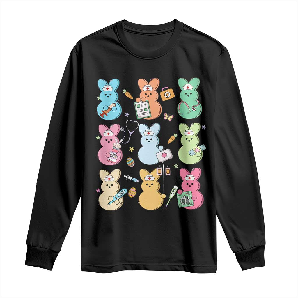 Easter Nurse Bunny Long Sleeve Shirt Funny Nursing Easter Spring Nurse Gift - Wonder Print Shop
