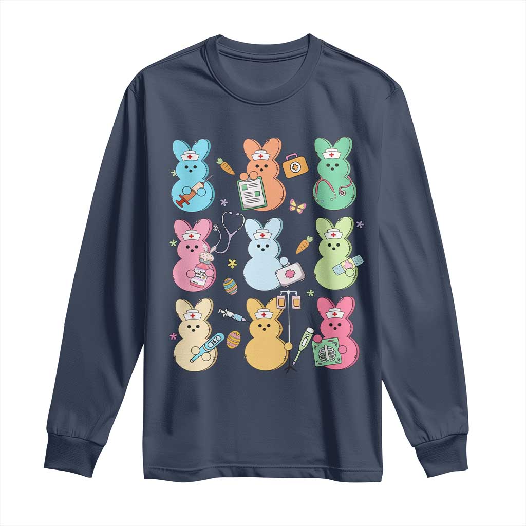 Easter Nurse Bunny Long Sleeve Shirt Funny Nursing Easter Spring Nurse Gift - Wonder Print Shop