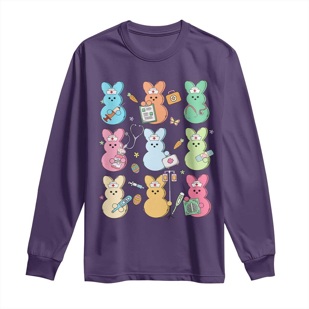 Easter Nurse Bunny Long Sleeve Shirt Funny Nursing Easter Spring Nurse Gift - Wonder Print Shop