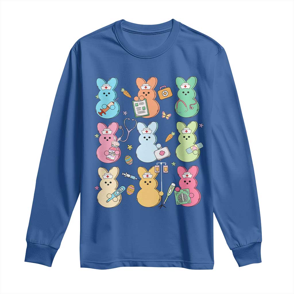 Easter Nurse Bunny Long Sleeve Shirt Funny Nursing Easter Spring Nurse Gift - Wonder Print Shop
