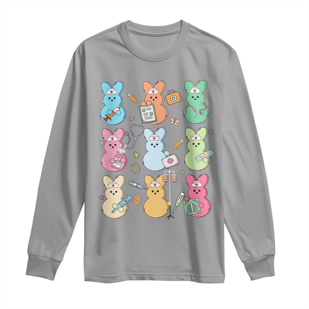 Easter Nurse Bunny Long Sleeve Shirt Funny Nursing Easter Spring Nurse Gift - Wonder Print Shop