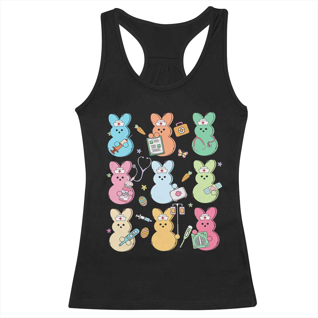 Easter Nurse Bunny Racerback Tank Top Funny Nursing Easter Spring Nurse Gift - Wonder Print Shop
