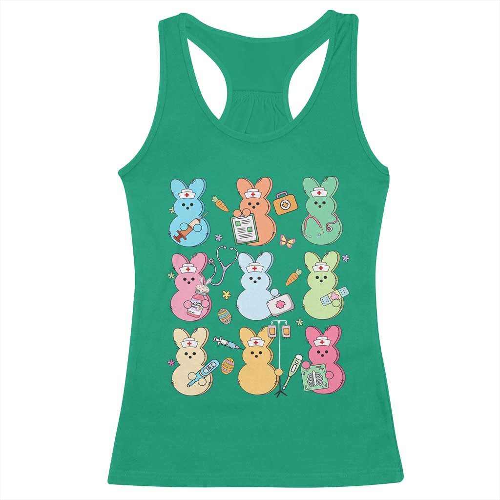 Easter Nurse Bunny Racerback Tank Top Funny Nursing Easter Spring Nurse Gift - Wonder Print Shop