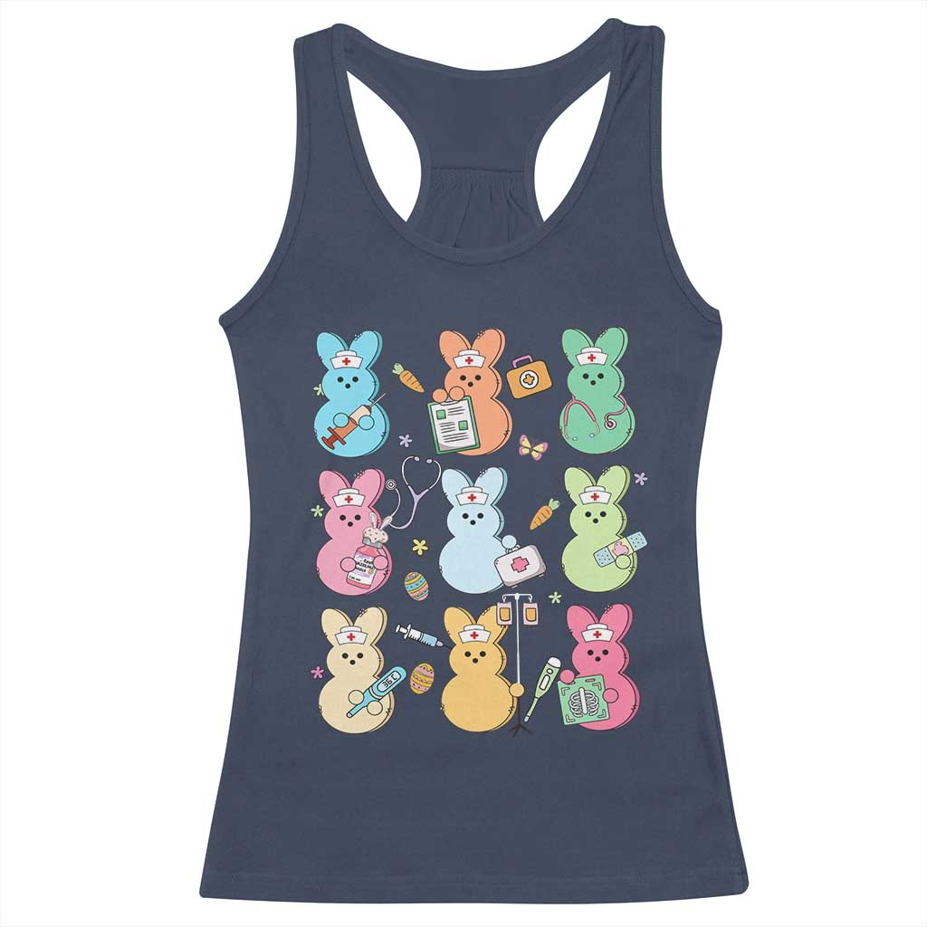 Easter Nurse Bunny Racerback Tank Top Funny Nursing Easter Spring Nurse Gift - Wonder Print Shop