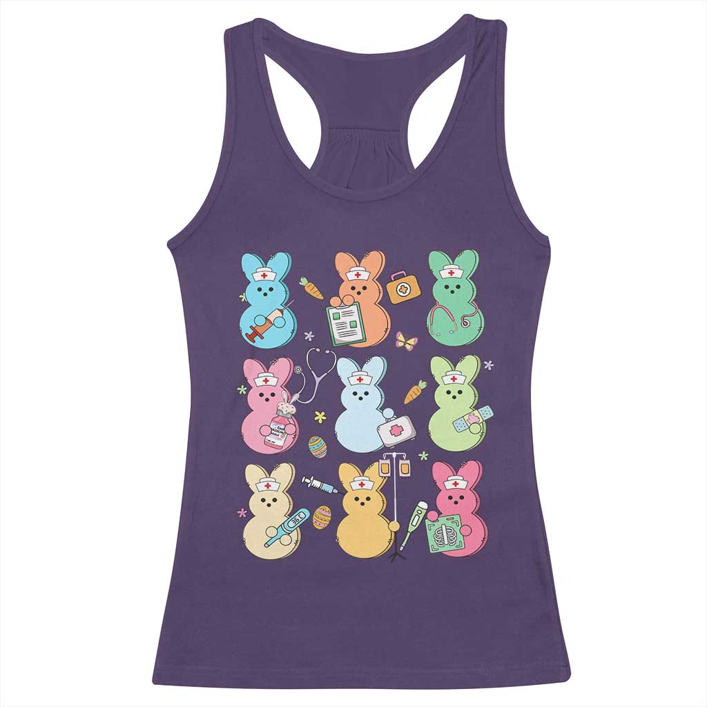 Easter Nurse Bunny Racerback Tank Top Funny Nursing Easter Spring Nurse Gift - Wonder Print Shop