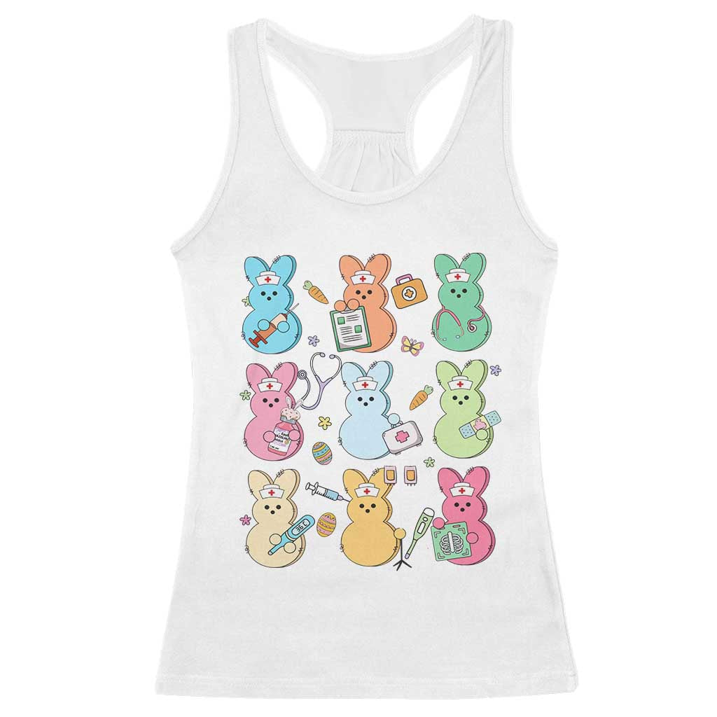 Easter Nurse Bunny Racerback Tank Top Funny Nursing Easter Spring Nurse Gift - Wonder Print Shop