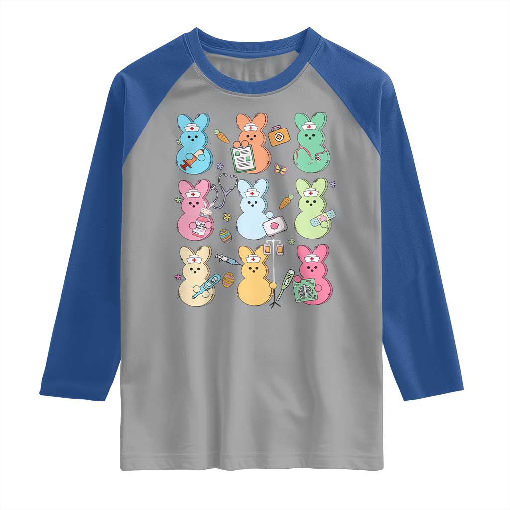 Easter Nurse Bunny Raglan Shirt Funny Nursing Easter Spring Nurse Gift - Wonder Print Shop