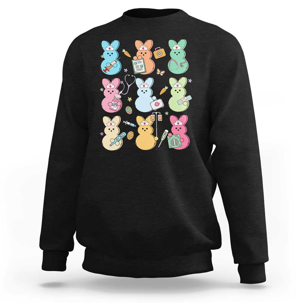Easter Nurse Bunny Sweatshirt Funny Nursing Easter Spring Nurse Gift - Wonder Print Shop